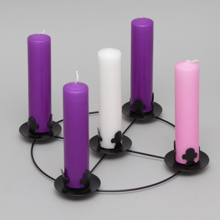 Arrangement of Advent candles.