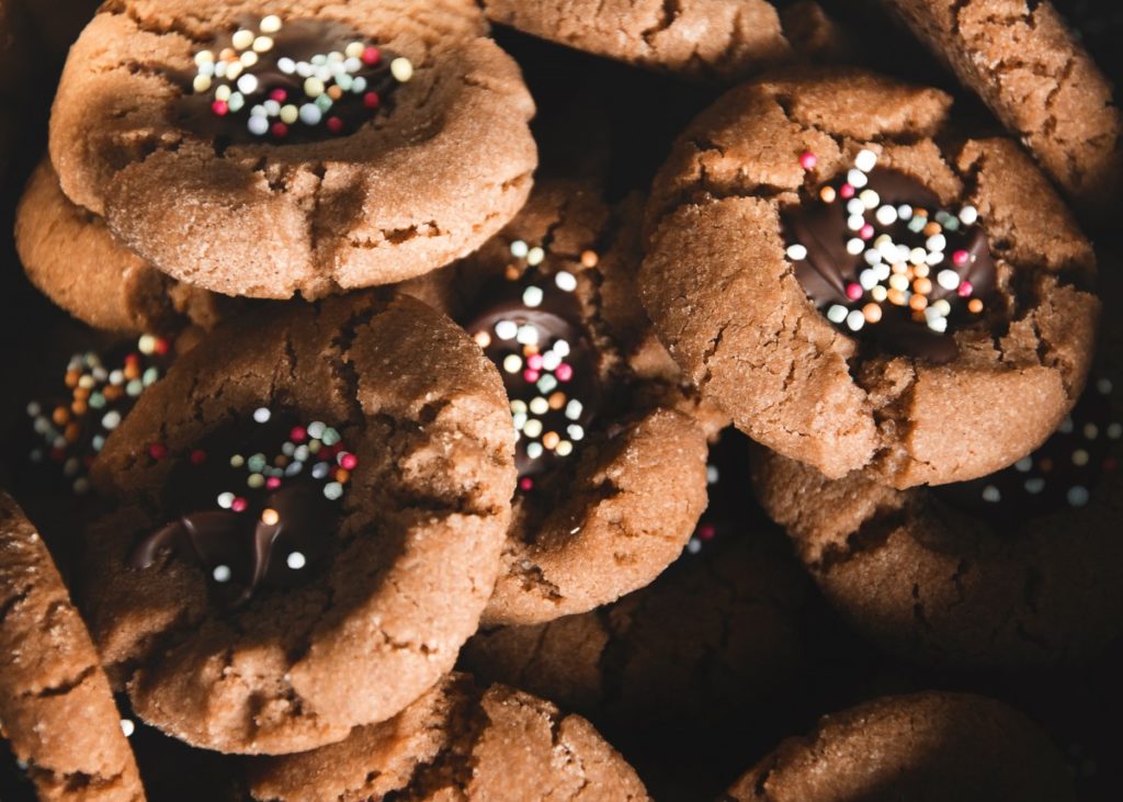 Cookies with a sweet dot in the middle of the dimples