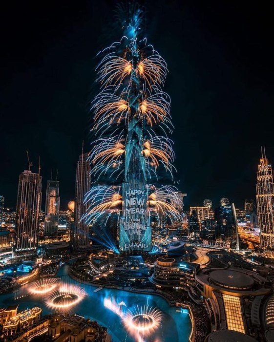 New Year's fireworks in Dubai.