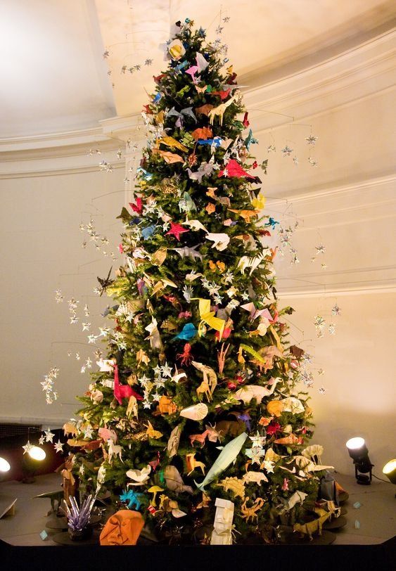 Christmas tree decorated in Vietnamese style.