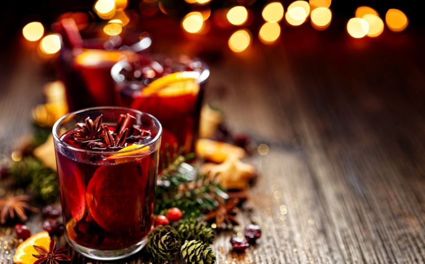 Warm up with Christmas rum and wine punch.