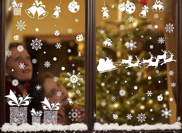 Christmas window stickers.