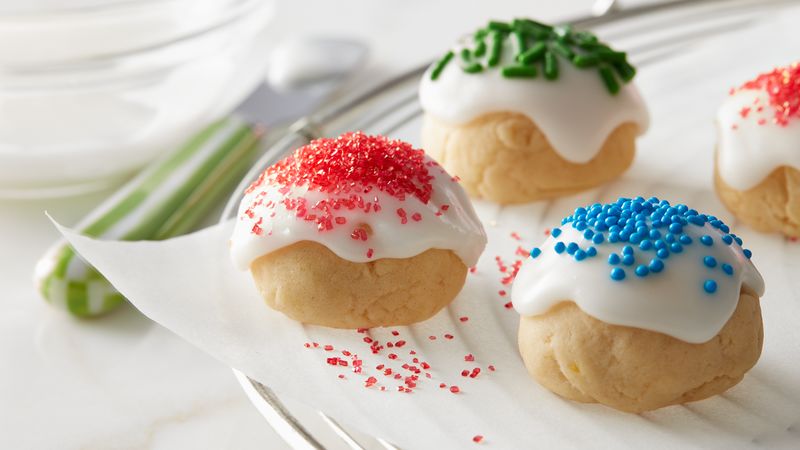 Christmas candy decorated with colorful balls.