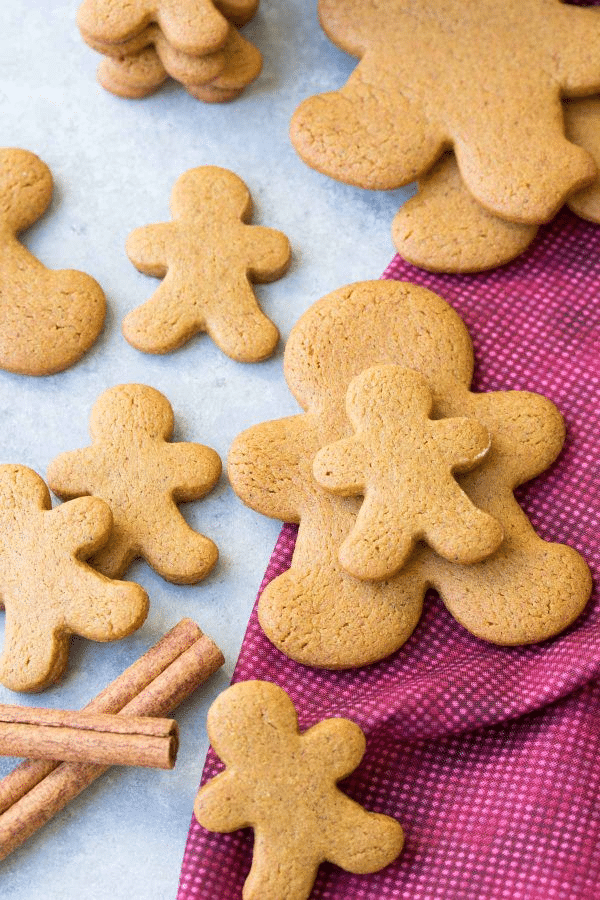 small and large gingerbread in the shape of characters