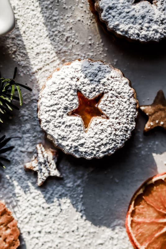 Candied line wheel filled with marmalade.