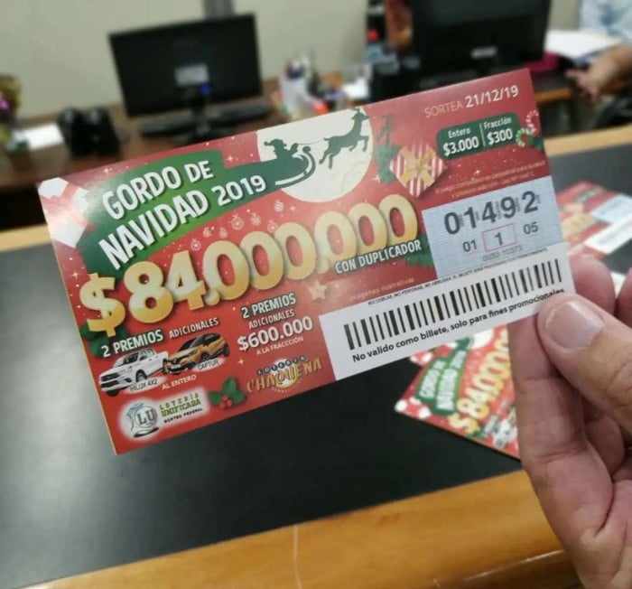 Lotto of the Argentine Christmas Lottery.