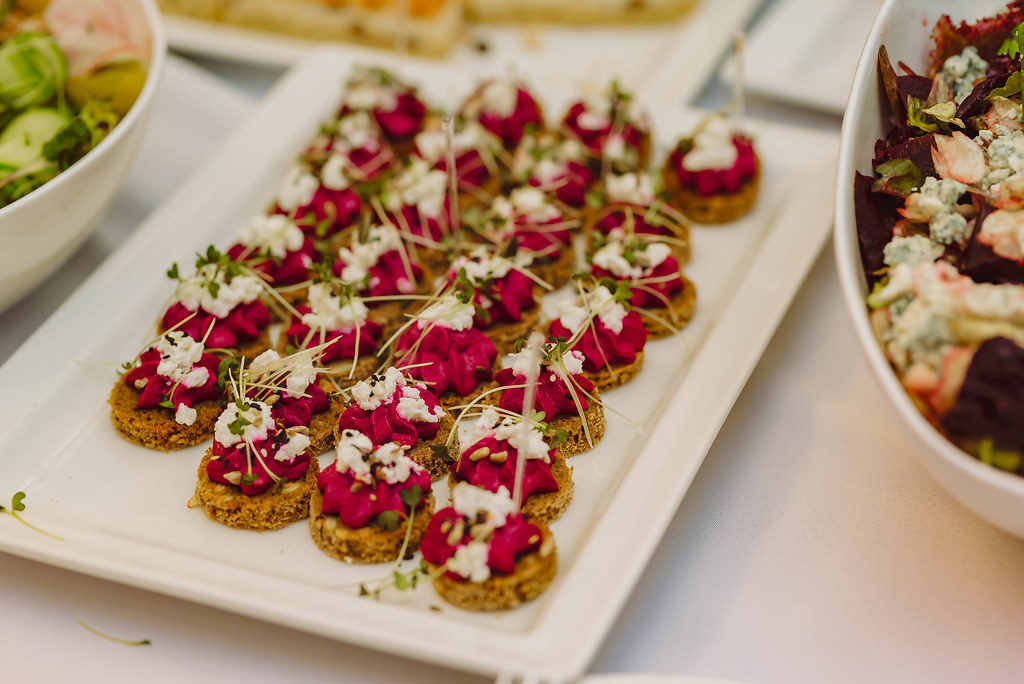 Canapés with beetroot are a great and light appetizer