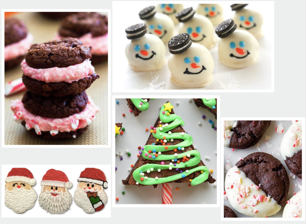 Inspiration for decorating Christmas cookies.