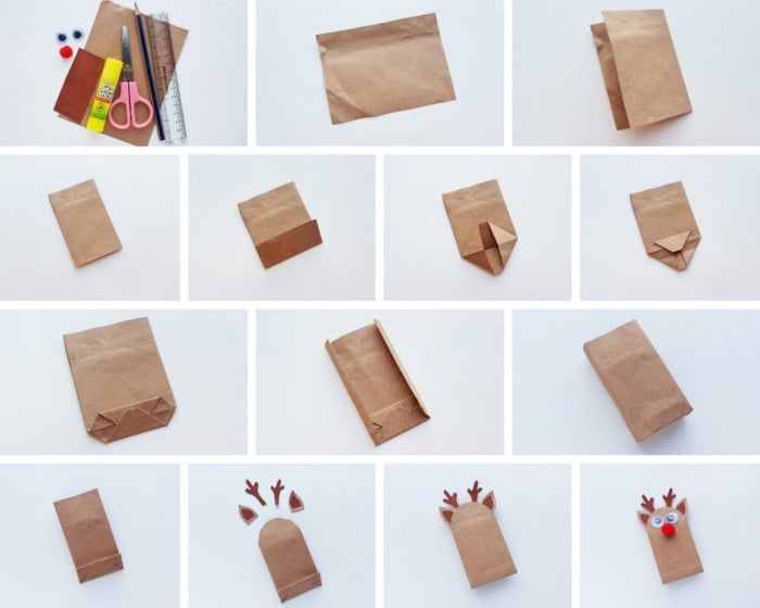 How to make a Christmas reindeer gift bag.