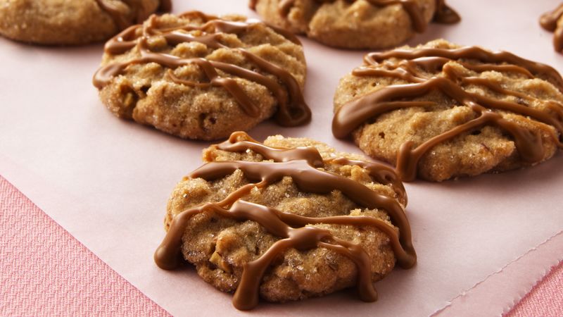 Christmas walnut cookies with chocolate coating.