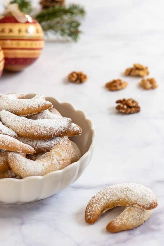 Sweet Christmas delight in a bowl of nuts.