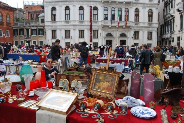 Historic Antiques Markets in Venice.