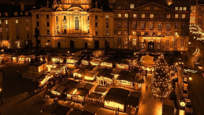 View of the Viennese markets at am Hof.