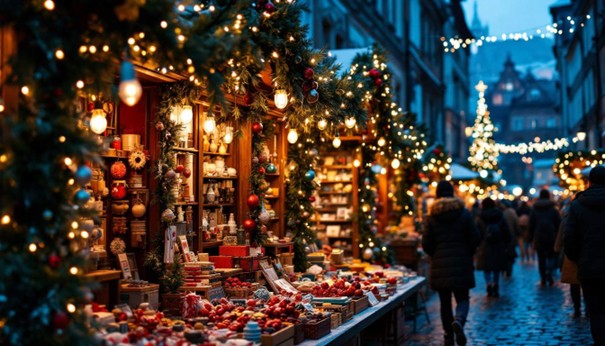 Christmas Market Erfurt festive Street