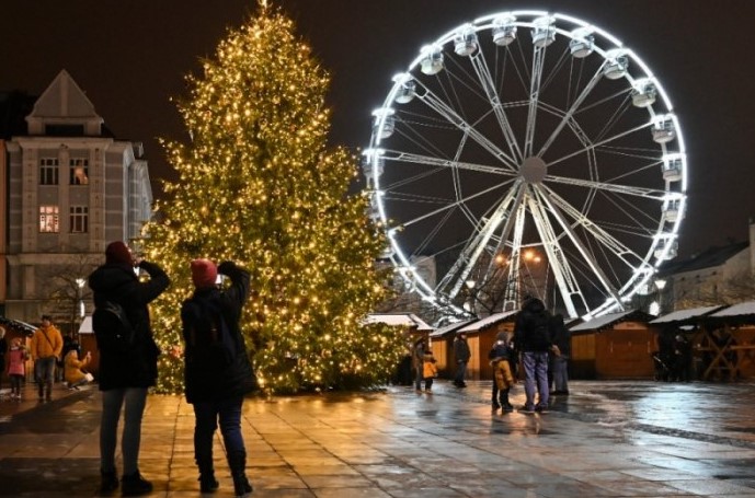 Ferris Wheel at Christmas market in Ostrava