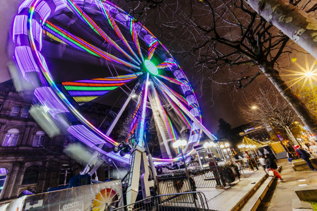 The Wheel of Light at Christmas markets in Leeds